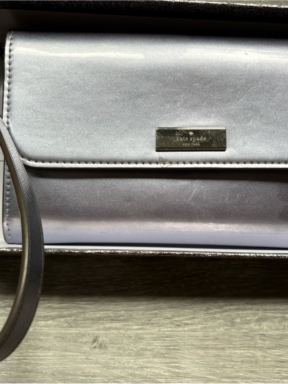 kate spade Metallic Lilac Shoulder Clutch